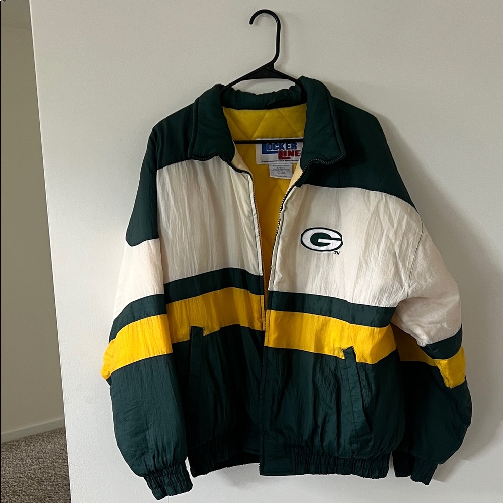 STARTER Green and Yellow Varsity Jacket